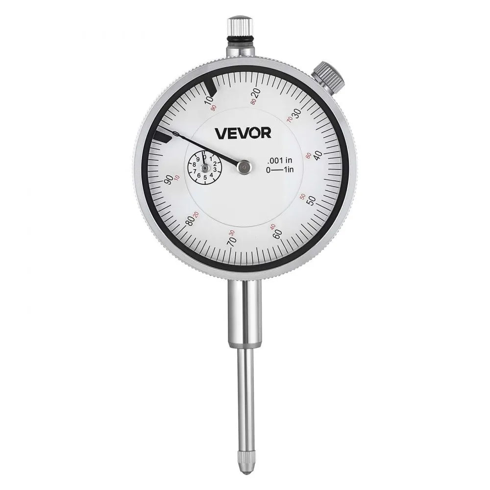 VEVOR Dial Test Indicator with Magnetic Flexible Base Stand, 0.001 inch Accuracy, 0-1 inch Range, Fine Adjustable Long Arm, Professional for Machine Set-Up, Narrow Area Measurement, Easy to Read