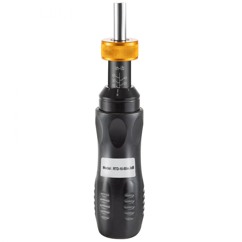VEVOR 1/4" Drive Torque Screwdriver Wrench Set, 10-50 in-lbs Torque Adjustment Range, Torque Range Accurate to ±5%, 5 in-lb Increment Torque Screwdriver with 18 Bits & Case