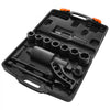 VEVOR Torque Multiplier, 1 Inch Drive Lug Nut Wrench/Multiplier Heavy Duty Torque Multiplier Wrench Set, 1:64 6,800N.m Lug Nut Remover, Includes 8 Sockets (24-38mm) and Storage Case