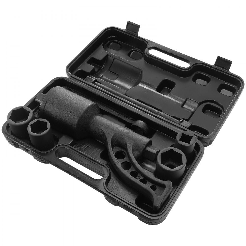VEVOR Torque Multiplier, 1 Inch Drive Lug Nut Wrench/Multiplier Heavy Duty Torque Multiplier Wrench Set, 1:64 6,800N.m Lug Nut Remover, Includes 4 Sockets (21-41mm) and Storage Case