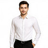 VEVOR Men's Button Up Shirt, Mens Long Sleeve Wrinkle-free Button Down Dress Shirts, Slim Fit Soft Stretch Fabric for Business Casual or Formal, Work, Wedding, Dinner, White, XL Size