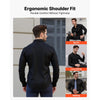 VEVOR Men's Button Up Shirt, Mens Long Sleeve Wrinkle-free Button Down Dress Shirts, Slim Fit Soft Stretch Fabric for Business Casual or Formal, Work, Wedding, Dinner, Black, L Size