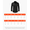 VEVOR Men's Button Up Shirt, Mens Long Sleeve Wrinkle-free Button Down Dress Shirts, Slim Fit Soft Stretch Fabric for Business Casual or Formal, Work, Wedding, Dinner, Black, L Size