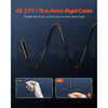 VEVOR Endoscope Camera with 49.2FT Semi-Rigid Cable, 1920P HD Borescope for Android & IOS, Industrial Inspection Camera with Light - 8 LED, 2X Zoom, IP67 Waterproof Snake Camera for Auto, Plumbing
