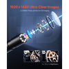 VEVOR Endoscope Camera with Light, 1920P HD Borescope for Android & IOS, 8 LED Lights Inspection Camera with 16.4FT Semi-Rigid Cable, 2X Zoom, IP67 Waterproof Snake Scope Camera for Auto, Plumbing