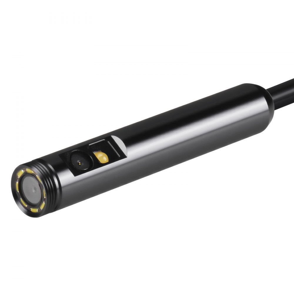 VEVOR Endoscope Camera with Light, 1920P HD Borescope for Android & IOS, 8 LED Lights Inspection Camera with 16.4FT Semi-Rigid Cable, 2X Zoom, IP67 Waterproof Snake Scope Camera for Auto, Plumbing
