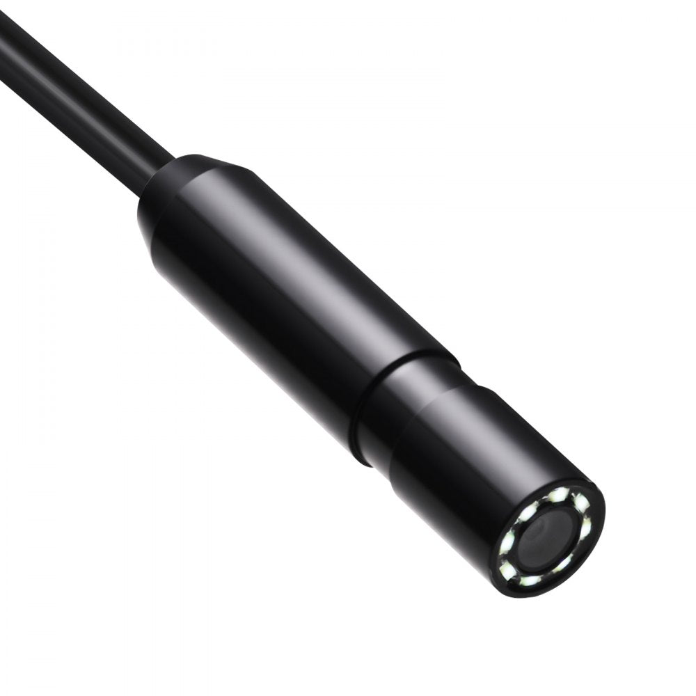 VEVOR Endoscope Camera with Light, 1920P HD Borescope for Android & IOS, 8 LED Lights Inspection Camera with 16.4FT Semi-Rigid Cable, 2X Zoom, IP67 Waterproof Snake Scope Camera for Auto, Plumbing