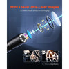 VEVOR Endoscope Camera with Light, 1920P HD Borescope for Android & IOS, 8 LED Lights Inspection Camera with 10FT Semi-Rigid Cable, 2X Zoom, IP67 Waterproof Snake Scope Camera for Auto, Plumbing