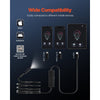 VEVOR Endoscope Camera with Light, 1920P HD Borescope for Android & IOS, 8 LED Lights Inspection Camera with 10FT Semi-Rigid Cable, 2X Zoom, IP67 Waterproof Snake Scope Camera for Auto, Plumbing