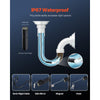 VEVOR Endoscope Camera with Light, 1920P HD Borescope for Android & IOS, 8 LED Lights Inspection Camera with 10FT Semi-Rigid Cable, 2X Zoom, IP67 Waterproof Snake Scope Camera for Auto, Plumbing