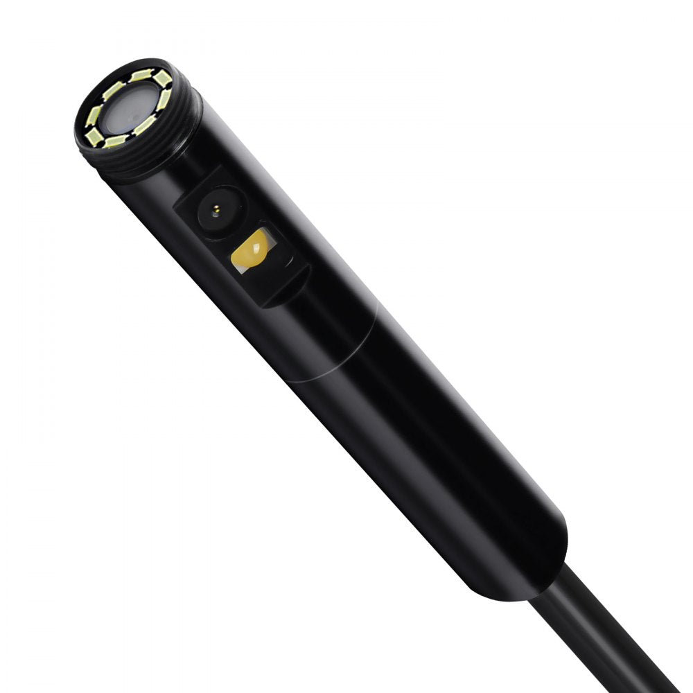 VEVOR Endoscope Camera with Light, Dual Lens Borescope for Android & IOS, 1920P HD Inspection Camera with 8 + 1 LED Lights, 2X Zoom, 10FT Snake Cable, IP67 Waterproof Snake Camera for Auto, Plumbing