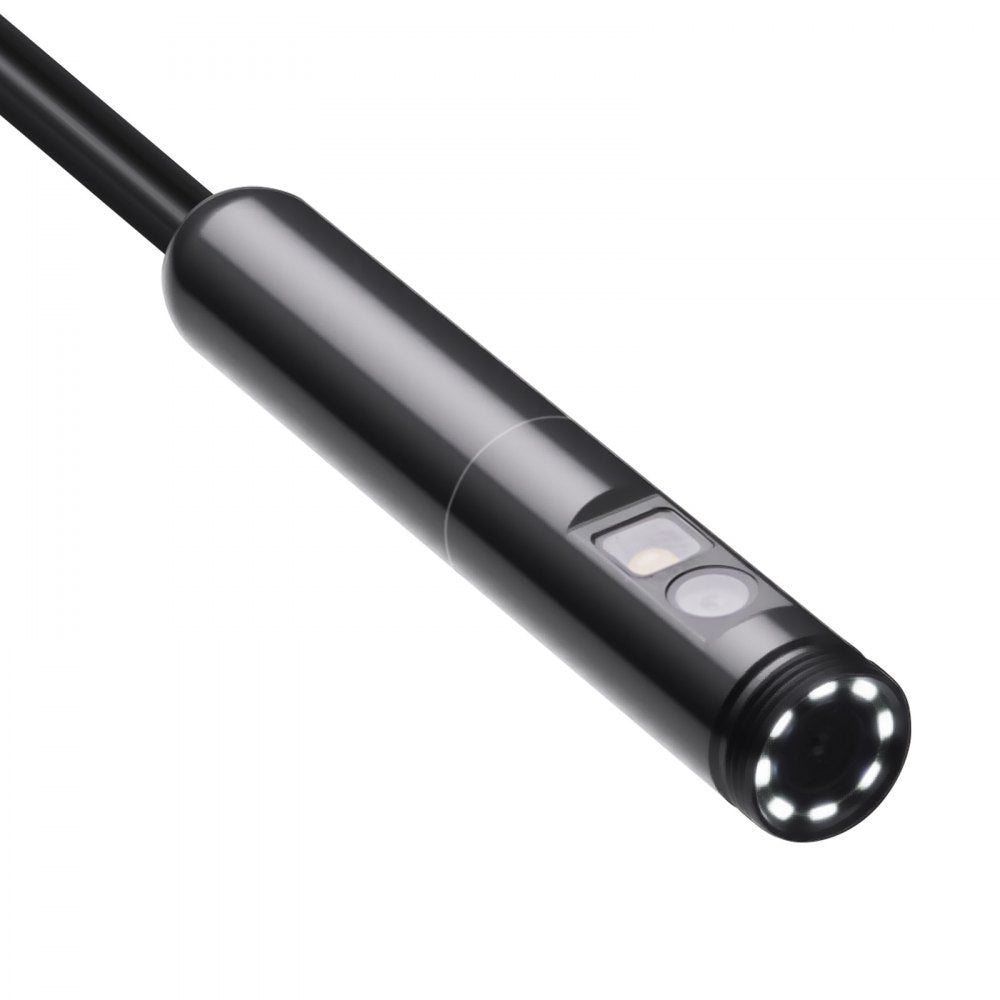 VEVOR Endoscope Camera with Light, Dual Lens Borescope for Android & IOS, 1920P HD Inspection Camera with 8 + 1 LED Lights, 2X Zoom, 10FT Snake Cable, IP67 Waterproof Snake Camera for Auto, Plumbing