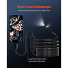 VEVOR Endoscope Camera with Light, Dual Lens Borescope for Android & IOS, 1920P HD Inspection Camera with 8 + 1 LED Light, 2X Zoom, 16.4FT Snake Cable, IP67 Waterproof Snake Camera for Auto, Plumbing