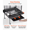 VEVOR Bird Cage, 32.7 x 31.1 x 82.7 inch, Open Flat Top, Wrought Iron Bird Flight Cage with Perches, Slide-Out Tray, Plastic Feeders, for Cockatiel, Monk Parakeet, Amazon Parrot, African Grey Parrot