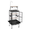 VEVOR Bird Cage, 32.7 x 31.1 x 82.7 inch, Open Flat Top, Wrought Iron Bird Flight Cage with Perches, Slide-Out Tray, Plastic Feeders, for Cockatiel, Monk Parakeet, Amazon Parrot, African Grey Parrot
