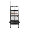 VEVOR Bird Cage, 32.7 x 31.1 x 82.7 inch, Open Flat Top, Wrought Iron Bird Flight Cage with Perches, Slide-Out Tray, Plastic Feeders, for Cockatiel, Monk Parakeet, Amazon Parrot, African Grey Parrot