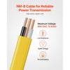 VEVOR NM-B Wire, 12AWG/2C Non-Mettalic Residential Indoor Electrical Wire with Ground, PVC Sheathed High-Purity Copper Core Cable, for Outlets, Switches, Other Loads & Lighting Wiring Project(100 ft)