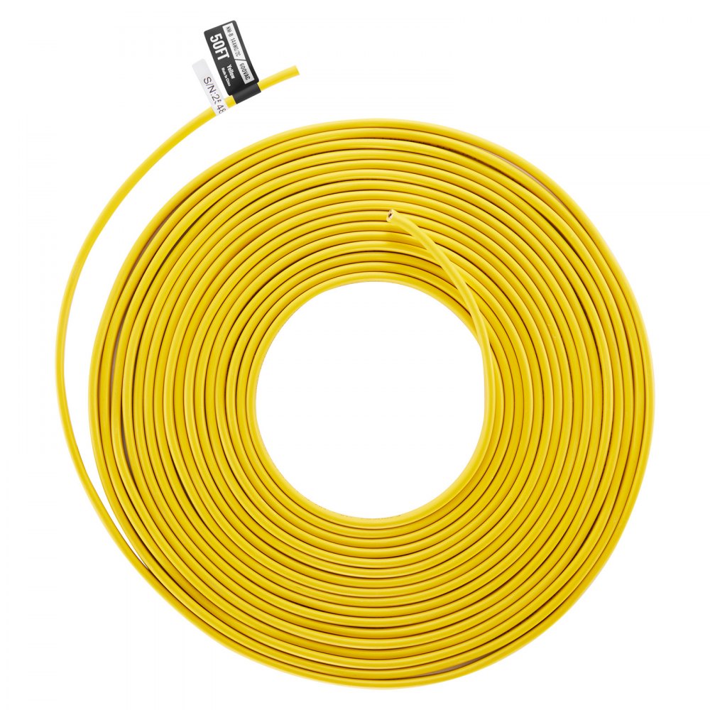 VEVOR NM-B Wire, 14AWG/2C Non-Mettalic Residential Indoor Electrical Wire with Ground, PVC Sheathed High-Purity Copper Core Cable, for Outlets, Switches, Other Loads & Lighting Wiring Projects(50 ft)