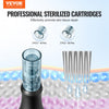 VEVOR Professional Microneedling Pen, Electric Derma Pen with 3 PCS * 16 Pin + 3 PCS * 36 Pin Disposable Cartridge, 6 Variable Speed Skin Care Beauty Device with LCD Display and 0-2.5mm Adjustable Needle Length