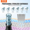 VEVOR Professional Microneedling Pen, Electric Derma Pen with 6PCS Disposable Cartridges, 6 Variable Speed Skin Care Beauty Device with LCD Display and 0-2.5mm Adjustable Needle Length