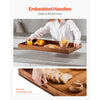 VEVOR Noodle Board Stove Cover, Stove Top Cover Board for Gas Burner & Electric Stove, Acacia Wood Cutting Board with Built-in Handles, RV Stovetop Cover/ Kitchen Sink Cover for Counter Space & Tray