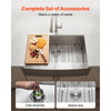 VEVOR 33-inch Kitchen Undermount Single Bowl Sinks, Stainless Steel Drop-In Farmhouse Basin with Accessories, Household Dishwasher Sinks for RV, Prep Kitchen, Laundry Room, Bar
