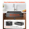 VEVOR 33-inch Kitchen Undermount Single Bowl Sinks, Stainless Steel Drop-In Farmhouse Basin with Ledge & Accessories, Household Dishwasher Sinks for RV, Prep Kitchen, Laundry Room, Bar