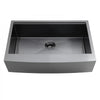 VEVOR 33-inch Kitchen Undermount Single Bowl Sinks, Stainless Steel Drop-In Farmhouse Basin with Ledge & Accessories, Household Dishwasher Sinks for RV, Prep Kitchen, Laundry Room, Bar