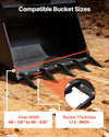 VEVOR Bucket Tooth Bar, 46 in Heavy Duty 5 Teeth Tractor Bucket Bar for Loader Tractor Loader Skidsteer, 4560 lbs Load Capacity, Bolt On Teeth Bars for Buckets Protection Efficient & Soil Excavation