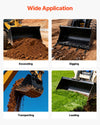 VEVOR Bucket Tooth Bar, 46 in Heavy Duty 5 Teeth Tractor Bucket Bar for Loader Tractor Loader Skidsteer, 4560 lbs Load Capacity, Bolt On Teeth Bars for Buckets Protection Efficient & Soil Excavation