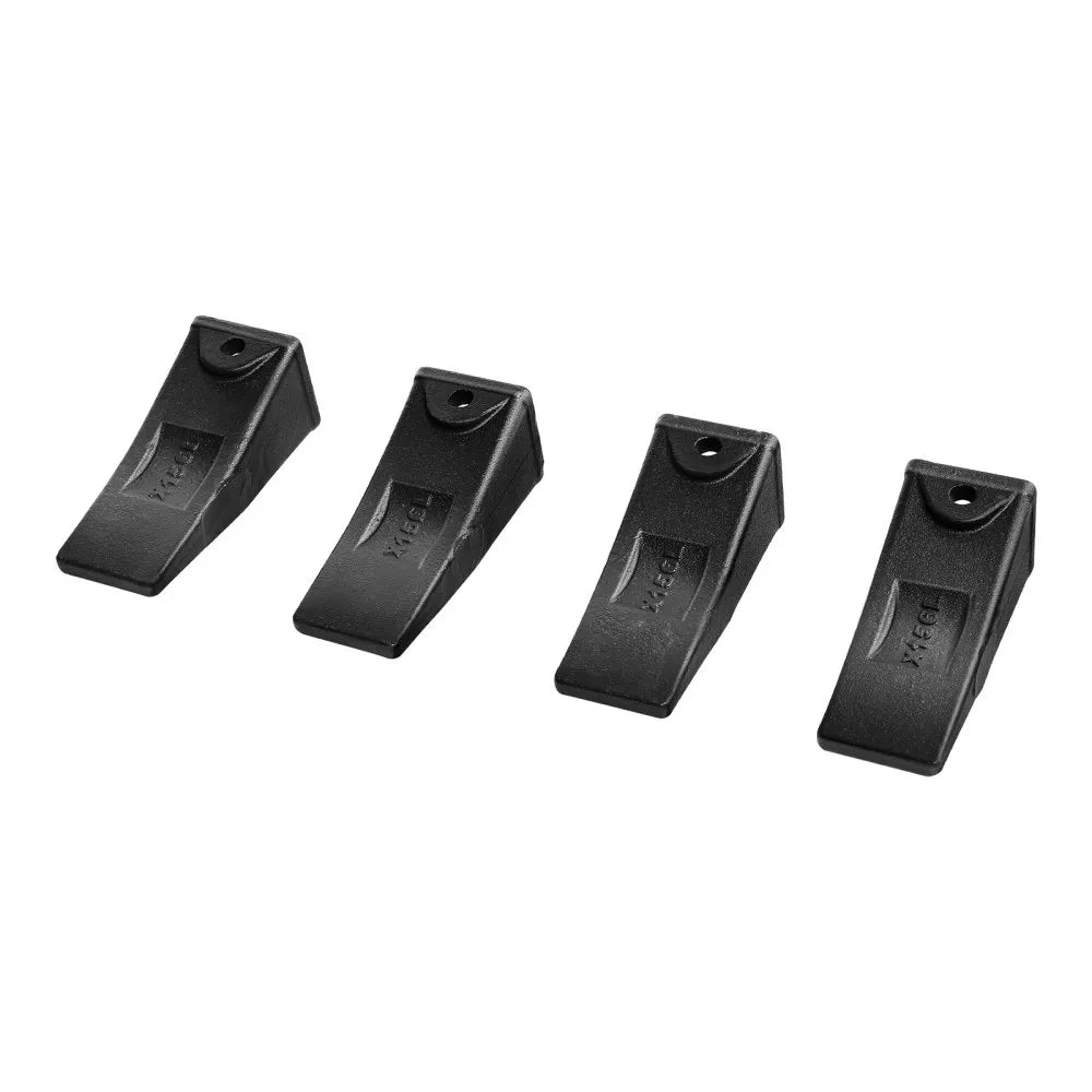 VEVOR Excavator Bucket Teeth with Pins, 4 Pack X156L Bucket Tooth Set for Smooth & Efficient Excavation, Heavy Duty 5.3 in Long Digging Buckets Teeth Replacement for Skid Steer & Mini Excavator
