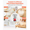 VEVOR Electric Milk Cream Separator, 60L/H Output 10500RPM Milk Cream Centrifugal Separator, 304 Stainless Steel Goat Cow Milk Skimmer Separating Machine with 4.5L Bowl Capacity (40W, 100-240V)