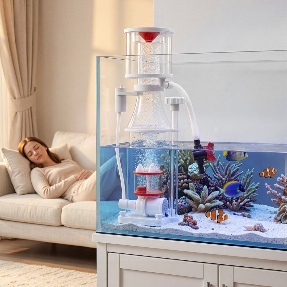 VEVOR Protein Skimmer for 53-106 Gal Saltwater Aquariums Internal with Pump, Protein Skimmer with DC Pinwheel Pump, Adjustable Control, Air Silencer, for 53-106 Gallon Saltwater Aquariums & Reef Tank