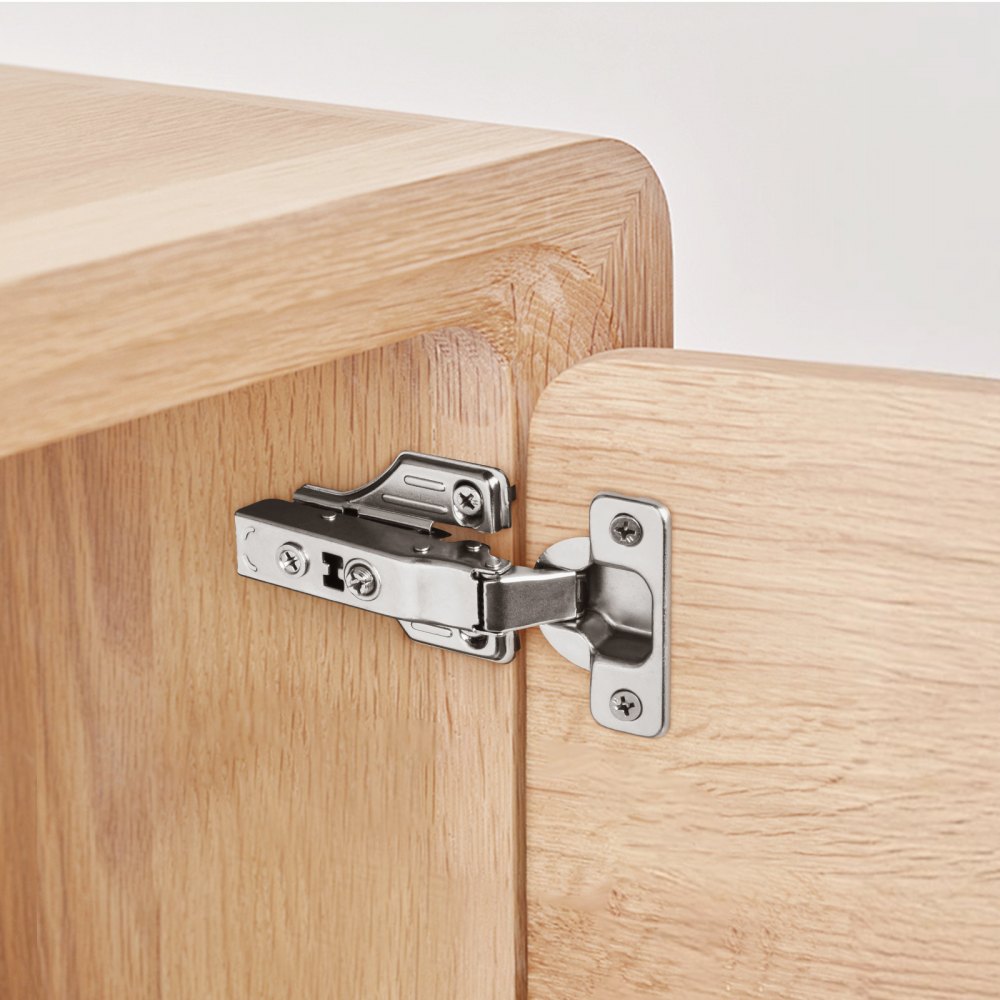 VEVOR Cabinet Hinges, 40 Packs Full Overlay Kitchen Cabinet Door Hinges, 100 Degree Opening Angel Soft Close Concealed Cupboard Hinges for Framed + Frameless Cabinet Type, with Mounting Screws