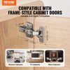VEVOR Cabinet Hinges, 40 Packs Full Overlay Kitchen Cabinet Door Hinges, 100 Degree Opening Angel Soft Close Concealed Cupboard Hinges for Frameless Cabinet Type, with Mounting Screws