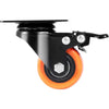 VEVOR Caster Wheels, 2-inch Swivel Plate Casters, Set of 4, with Security Dual Locking No Noise PVC Wheels, Heavy Duty 150 lbs Load Capacity Per Caster, Non-Marking Wheels for Cart Furniture Workbench