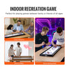 VEVOR Shuffleboard and Curling 2 in 1 Board Games, 45" Portable Tabletop Set, Two Sided Tabletop Shuffleboard with 8 Rolling Pucks, Shuffleboard and Curling Combo Game Set for Kids and Family