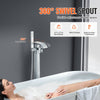 VEVOR Freestanding Bathtub Faucet, Floor Mount, Freestanding Tub Filler, Shower Mixer Taps, Two Water Modes, 360° Swivel Spout, for Bathing & Showering Pet Bathing Cleaning Drains Toilet Flushing