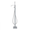 VEVOR Freestanding Bathtub Faucet, Floor Mount, Freestanding Tub Filler, Shower Mixer Taps, Two Water Modes, 360° Swivel Spout, for Bathing & Showering Pet Bathing Cleaning Drains Toilet Flushing