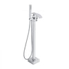 VEVOR Freestanding Bathtub Faucet, Floor Mount, Freestanding Tub Filler, Shower Mixer Taps, Two Water Modes, 360° Swivel Spout, for Bathing & Showering Pet Bathing Cleaning Drains Toilet Flushing