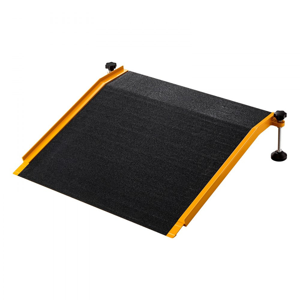 VEVOR Threshold Ramp for Doorways, 26.4 x 31.9 in, Platform Aluminum Wheelchair Ramp with Adjustable Height, Non-Slip Door Threshold Ramps, 400 lbs Load Capacity, for Home Steps, Wheelchairs, Walkers
