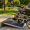 VEVOR Threshold Ramp for Doorways, 36 x 36 in, Platform Aluminum Wheelchair Ramp with Adjustable Height, Non-Slip Door Threshold Ramps, 700 lbs Load Capacity, for Home Steps, Wheelchairs, Walkers