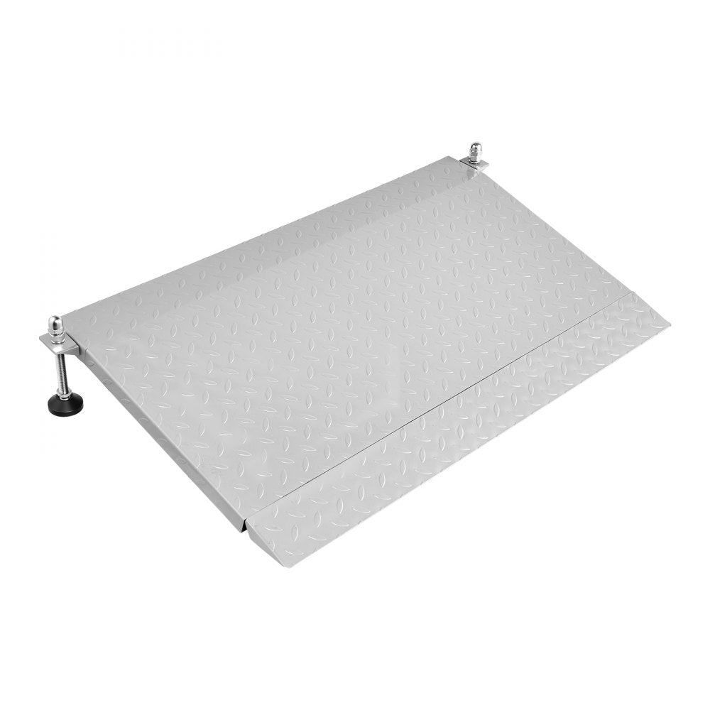 VEVOR Threshold Ramp for Doorways, 42.5 x 23.2 in, Platform Aluminum Wheelchair Ramp with Adjustable Height, Non-Slip Door Threshold Ramps, 1000 lbs Capacity, for Home Steps, Wheelchairs, Walkers