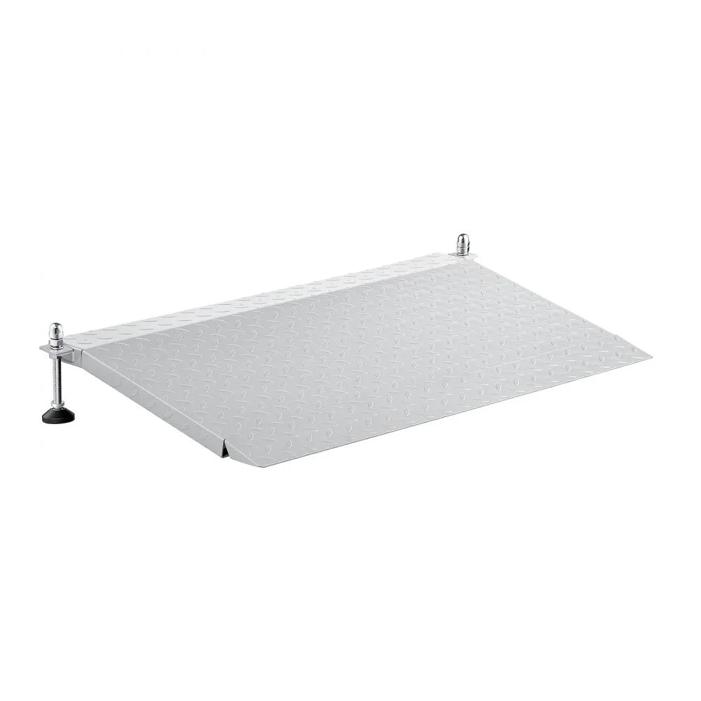 VEVOR Threshold Ramp for Doorways, 42.5 x 23.2 in, Platform Aluminum Wheelchair Ramp with Adjustable Height, Non-Slip Door Threshold Ramps, 1000 lbs Capacity, for Home Steps, Wheelchairs, Walkers