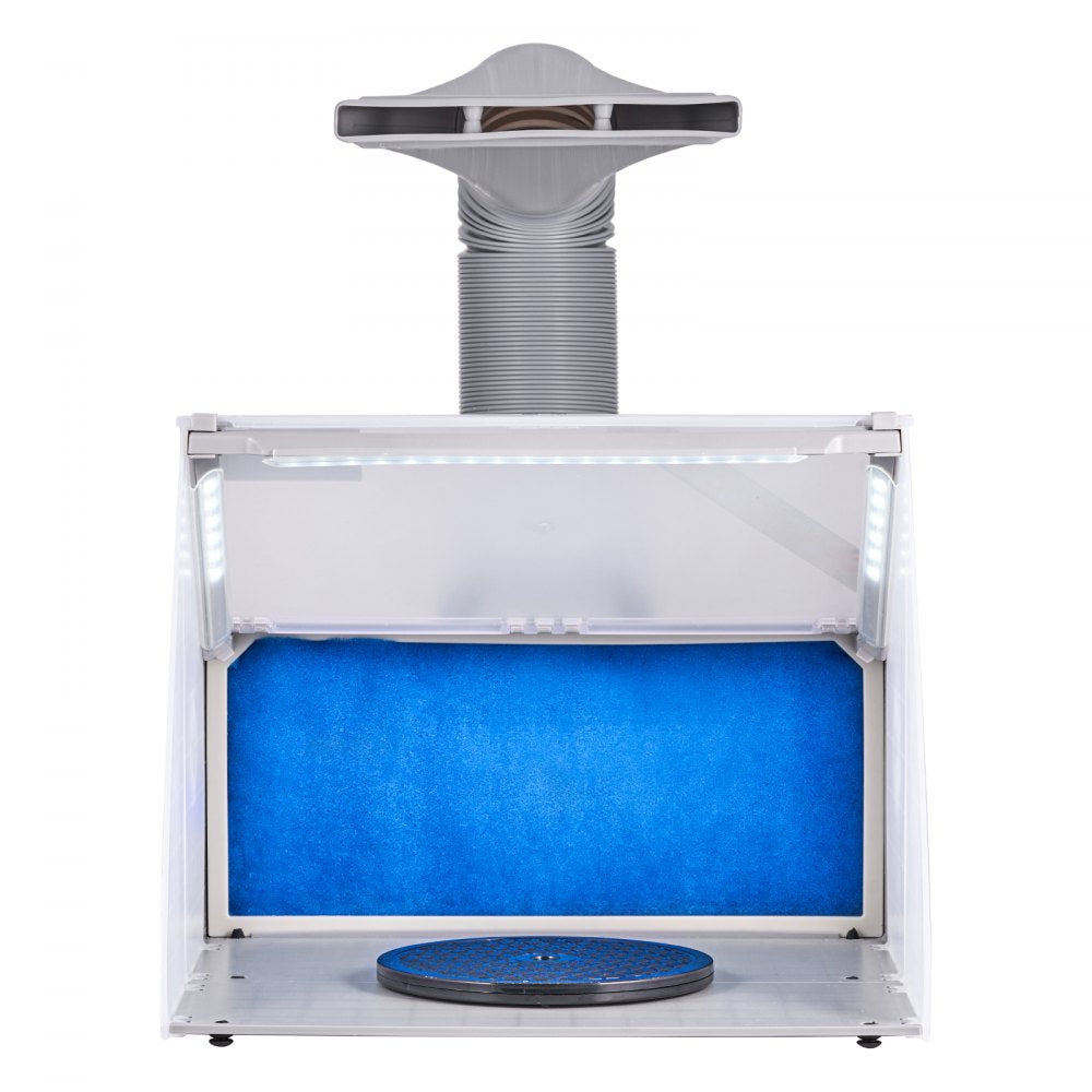 VEVOR Airbrush Spray Booth, Portable Hobby Airbrush Paint Spray Booth Kit with LED Lights, Exhaust Fan and Exhaust Extension Hose, Airbrush Paint Booth for Painting Models, Arts, Crafts, Cakes