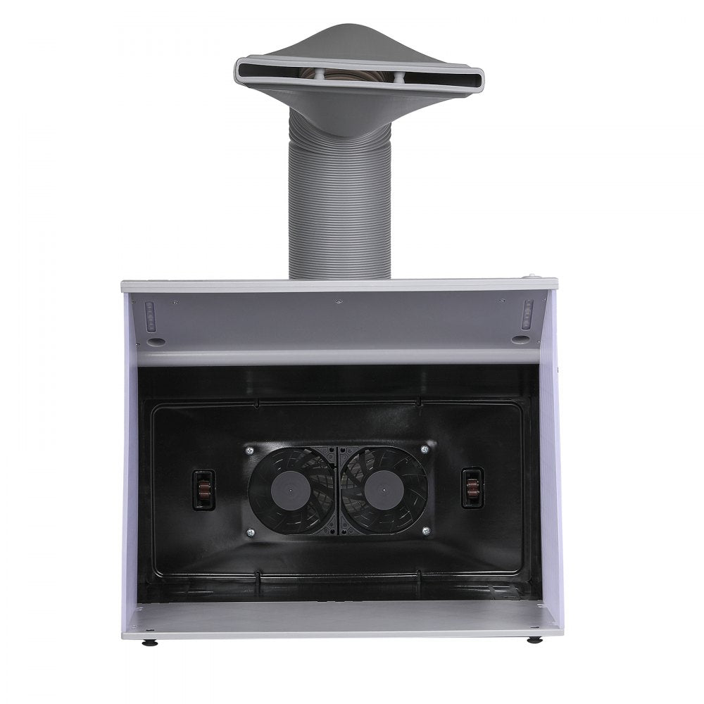 VEVOR Airbrush Spray Booth, Portable Hobby Airbrush Paint Spray Booth Kit with 4 LED Light, Powerful Dual Exhaust Fans, Turntable and 6 ft Extension Hose, for Painting Models, Arts, Crafts, Cakes