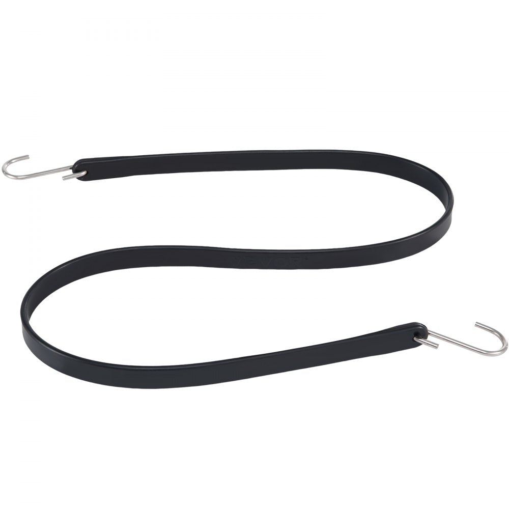 VEVOR Rubber Bungee Cords, 11 Pack 9\", 21 Pack 15\", 21 Pack 21\", Natural Rubber Tie Down Straps with S Hooks, Heavy Duty Assorted Sizes Outdoor Tarp Straps for Securing Flatbed Trailers, Canvases,