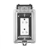 VEVOR Outdoor Outlet Cover, 1-Gang Weatherproof Electrical Outlet Cover with Lockable Design, High-Strength PC Material, 6-in-1 Outside Receptacle Socket, Horizontal/Vertical for Easy Installation