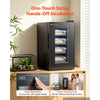 VEVOR Reptile Incubator 23L Digital Egg Incubator with Cooling & Heating, for Small Reptiles Hatching Lizard Snake Turtle Eggs, 50-104°F Temperature Control, LED Display & 3 Detachable Shelves, Black