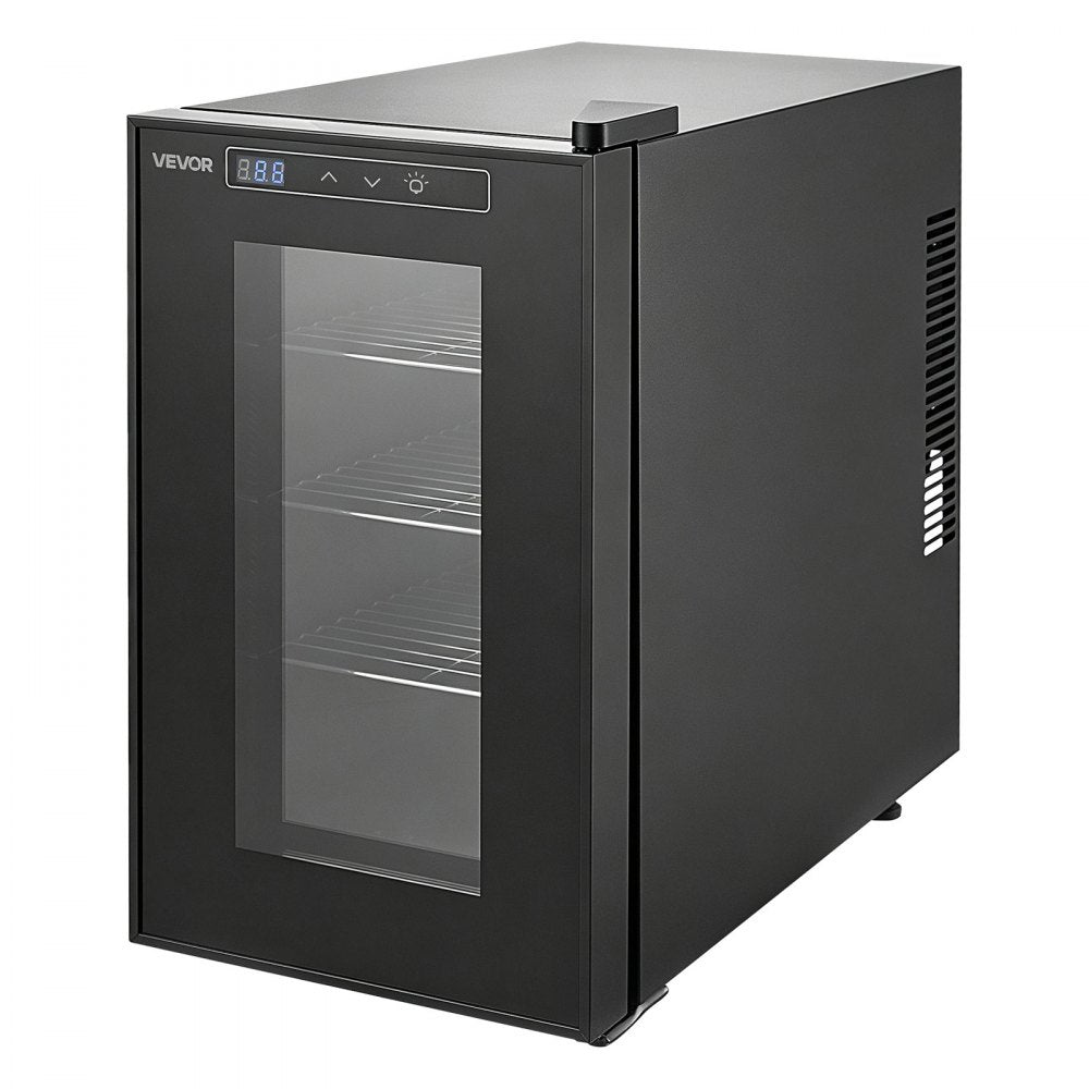 VEVOR Reptile Incubator 23L Digital Egg Incubator with Cooling & Heating, for Small Reptiles Hatching Lizard Snake Turtle Eggs, 50-104°F Temperature Control, LED Display & 3 Detachable Shelves, Black